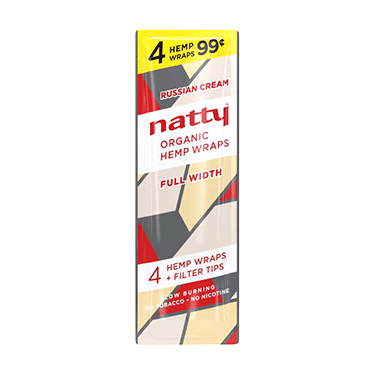 Natty Organic Hemp Wraps Russian Cream 15 4pks 