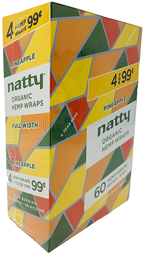 Natty Organic Hemp Wraps Pineapple 15 4pks 