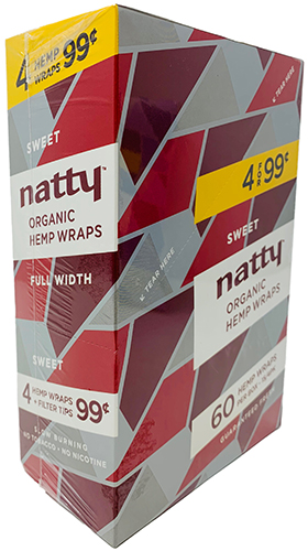 Natty Organic Hemp Wraps Sweet 15 4pks 