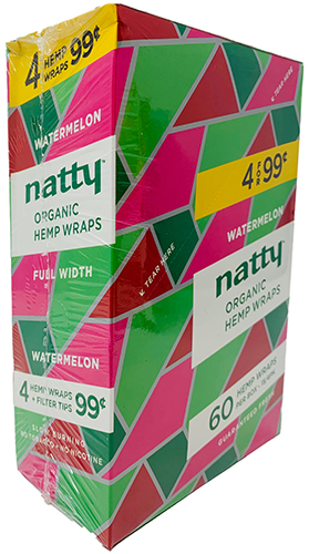 Natty Organic Hemp Wraps Watermelon 15 4pks 