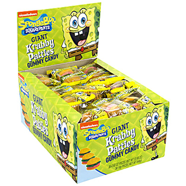 Nickelodeon Spongebob Squarepants Giant Gummi Krabby Patties 36ct Box 