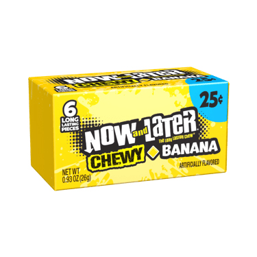 Now and Later Chewy Banana 24ct Box 