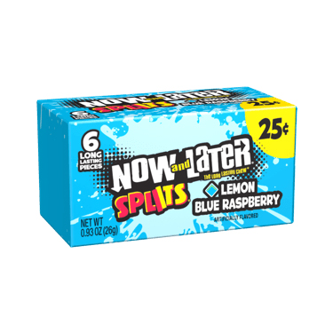 Now and Later Splits Lemon Blue Raspberry 24ct Box 