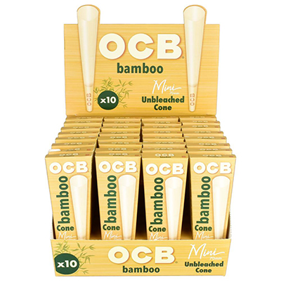 OCB Bamboo Cones Mini 70mm 32 Packs of 10 