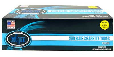 OHM Cigarette Tubes Blue 100 200 ct 