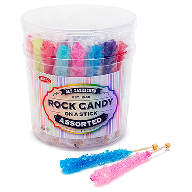 Espeez Rock Candy On A Stick Assorted 36ct Tube 