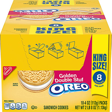 Oreo Golden King Size Double Stuff 4 oz 10 ct Box 