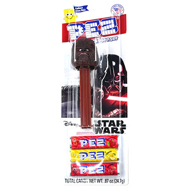 PEZ Dispenser Star Wars Chewbacca with Candy Rolls 