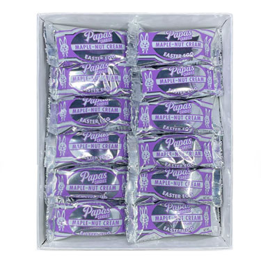 Papas Chocolate Covered Maple Nut Cream Eggs 24CT Box 