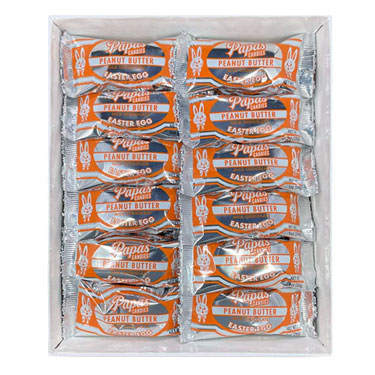 Papas Chocolate Covered Peanut Butter Cream Eggs 24CT Box 