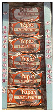 Papas Chocolate Covered Creme Eggs Peanut Butter 6pk 