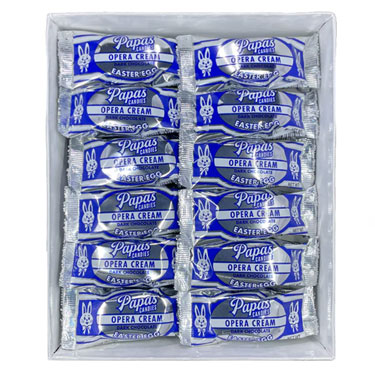Papas Dark Chocolate Covered Opera Cream Eggs 24CT Box 
