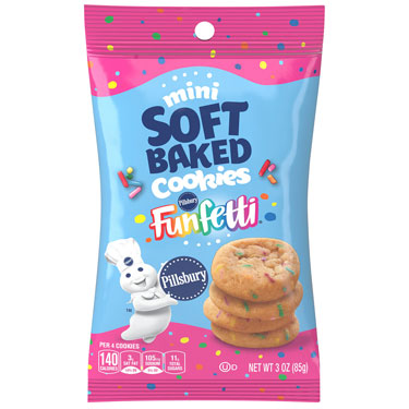 Pillsbury Soft Baked Mini Funfetti Cookies 3oz Bag 6ct 