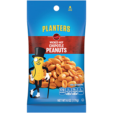 Planters Chipotle Peanuts 6oz Bag 