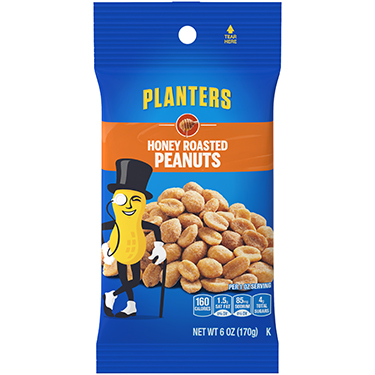 Planters Honey Roasted Peanuts 6oz Bag 