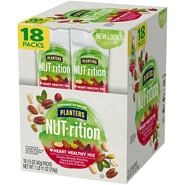 Planters Nutrition Heart Healthy Mix 18ct Box 