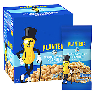 Planters Sea Salt and Vinegar Peanuts 10ct Box 