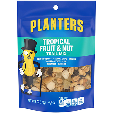 Planters Trail Mix Tropical Fruit and Nut 6oz Bag 