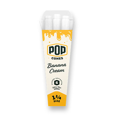 Pop Cones 1.25 Banana Cream 6pk 