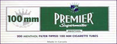 Premier Supermatic Menthol 100 Tubes 200ct 