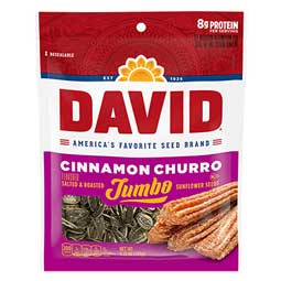 David Jumbo Cinnamon Churro Sunflower Seeds 5.25oz Bag
