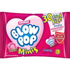 Charms Valentines Blow Pop Minis Snack Size 8.5oz Bag