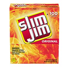 Slim Jim Original 0.44oz 100ct Box Expires September 17th 2026