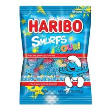 Haribo Sour Smurfs 4oz Bag Expires August 1st 2026