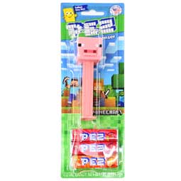 PEZ Dispenser Minecraft Pig with Candy Rolls