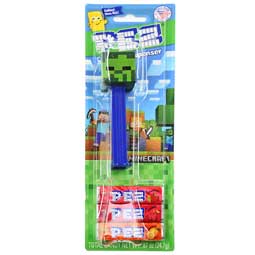 PEZ Dispenser Minecraft Zombie with Candy Rolls