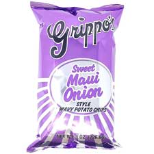 Grippo's Sweet Maui Onion Wavy Potato Chips 8oz Bags 12ct