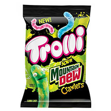 Trolli Mountain Dew Sour Brite Crawlers 4.25oz Bag 12ct Box