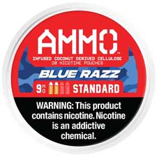 AMMO Nicotine Pouches Blue Razz 9mg 5ct
