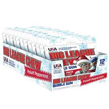 Big League Chew Christmas Pickoff Peppermint 12ct Box
