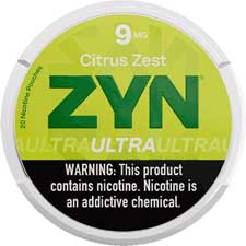 ZYN Ultra Nicotine Pouches Citrus Zest 9mg 5ct