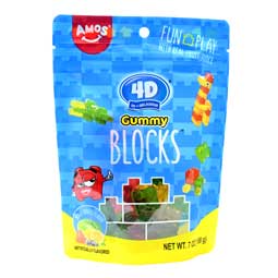 Amos 4D Gummy Blocks 7oz Bag Expires August 29th 2026