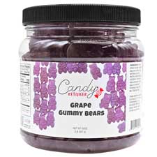 Candy Retailer Gummy Bears Grape 32oz Jar