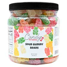 Candy Retailer Gummy Bears Sour 32oz Jar
