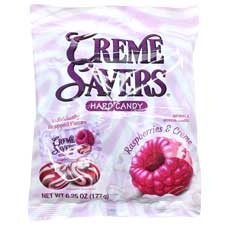 Creme Savers Hard Candy Raspberries and Creme 6.25oz Bag