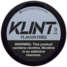 KLINT Nicotine Pouches Flavor Free 3mg 5ct