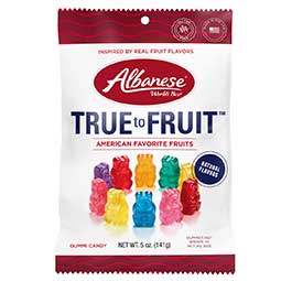 Albanese True To Fruit Gummi Bears 5oz bag 