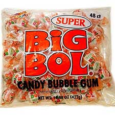 Alberts Super Big Bol Candy Coated Bubble Gum 48ct Bag 