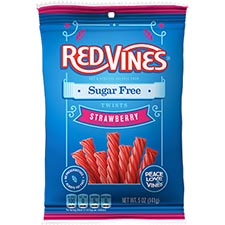 American Licorice Red Vines Sugar Free Strawberry 5oz Bag 