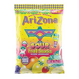 Arizona Fruit Snacks Sour Mixed Lemonade 5oz Bag 