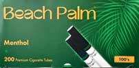 Beach Palm Cigarette Tubes Menthol 100s 200ct Box 