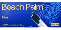 Beach Palm Cigarette Tubes Blue Kings 200ct Box 