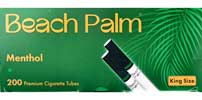 Beach Palm Cigarette Tubes Menthol Kings 200ct Box 