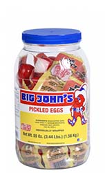 Big Johns Individually Wrapped Pickled Red Eggs 20ct Jar 
