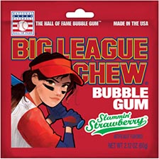 Big League Chew Slammin Strawberry 12ct Box 