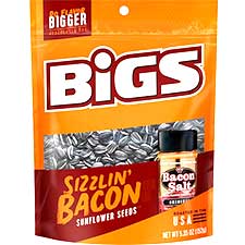 Bigs Sunflower Seeds Sizzlin Bacon 5.3oz Bag 